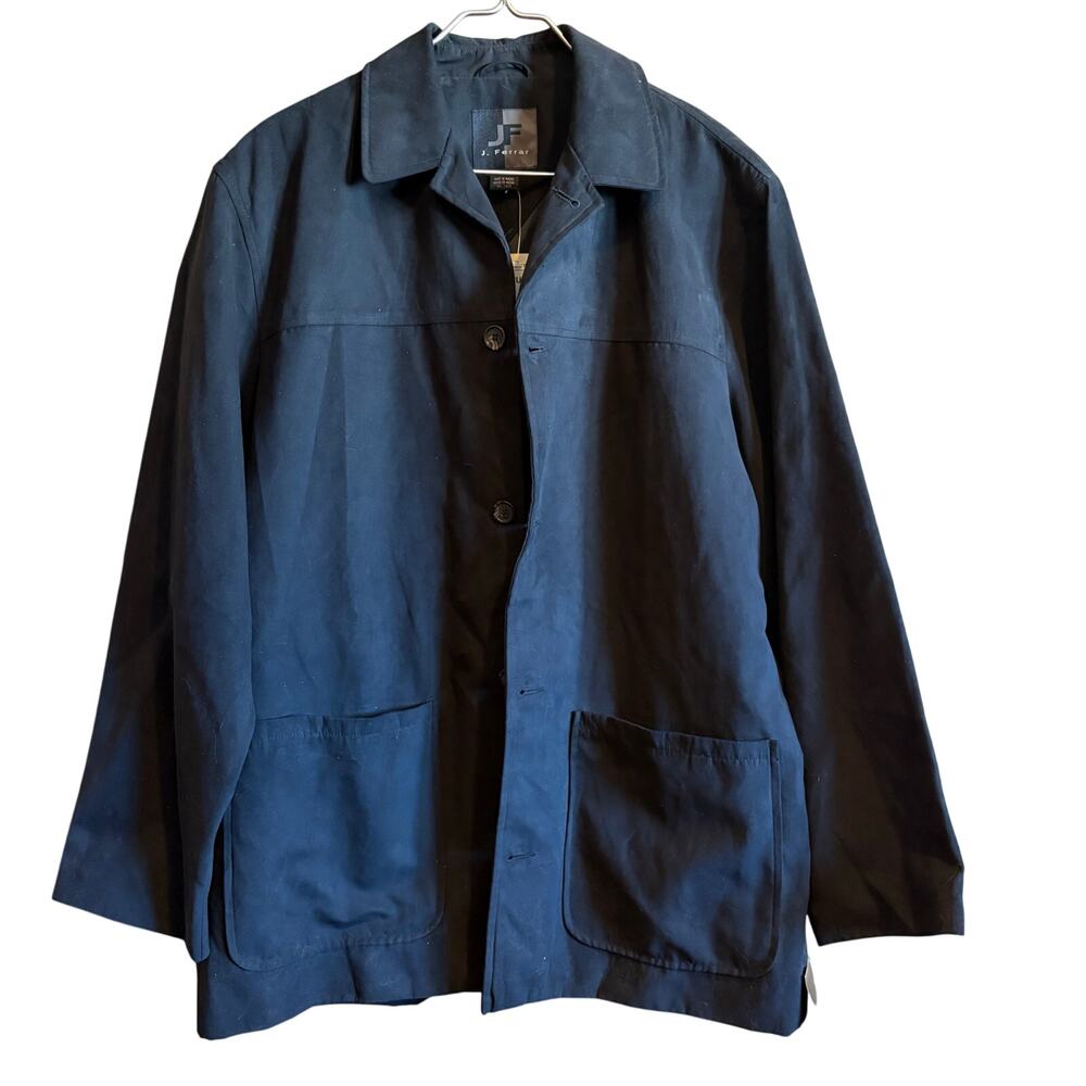J. Ferrar Mens Overcoat Jacket Size Medium Black NWT